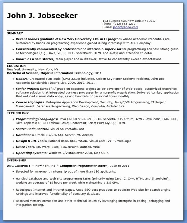 Entry Level Web Developer Resume Examples Fresh Sample Puter Programmer Resume Entry Level