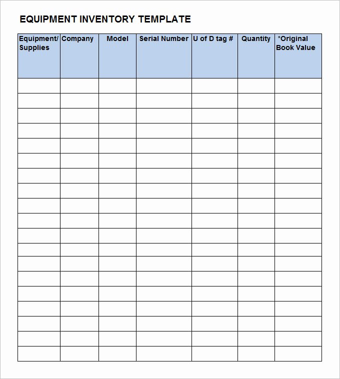 Equipment Checkout form Template Fresh Equipment Inventory Template 14 Free Word Excel Pdf