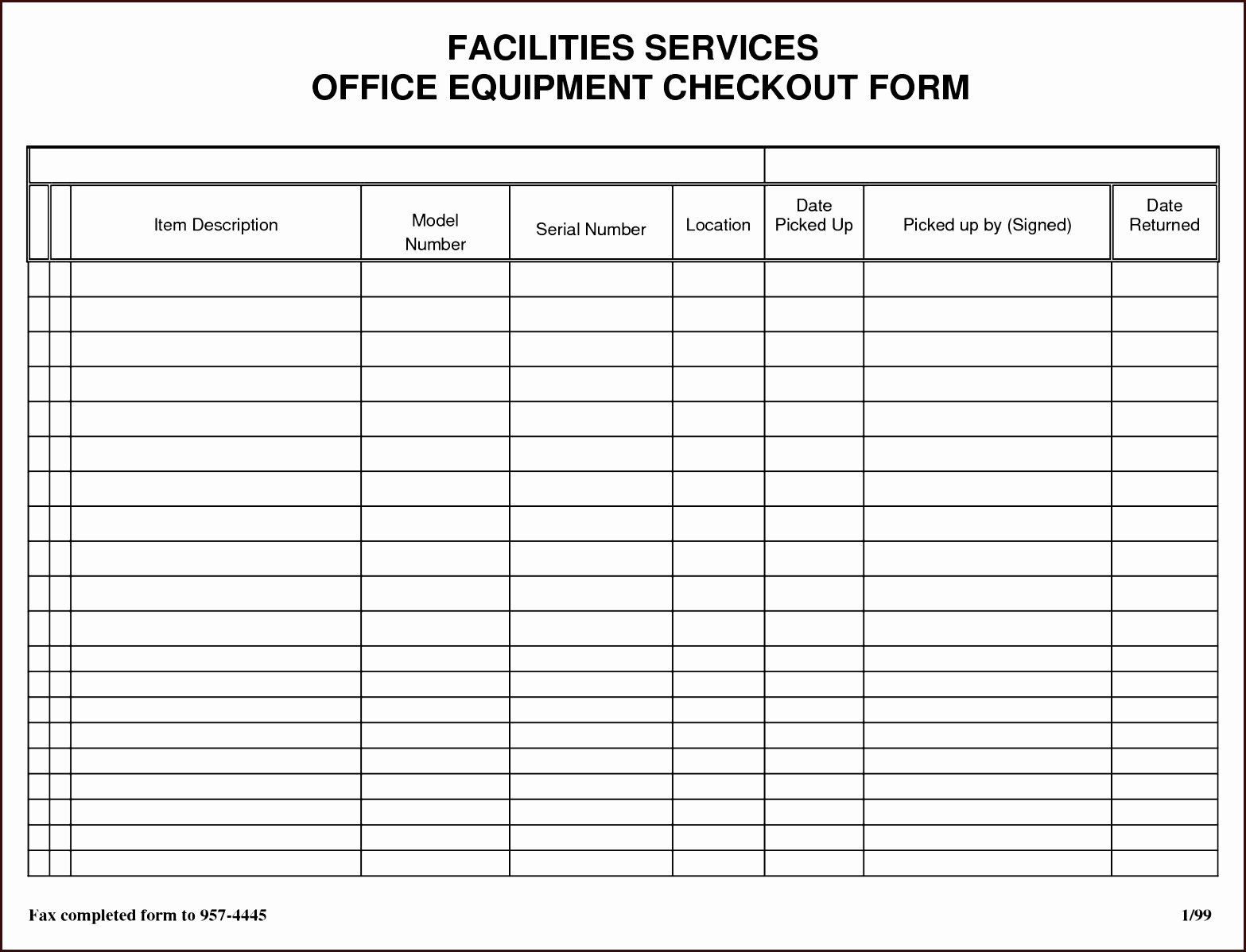 Equipment Checkout form Template Inspirational 11 12 Sign Out Sheet for Classroom