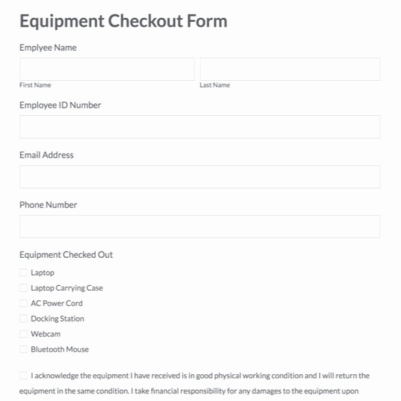 Equipment Checkout form Template Luxury Check Out form Template Romeondinez