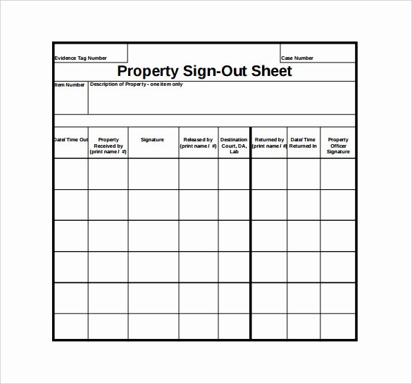 Equipment Checkout form Template New Sign Out Sheet