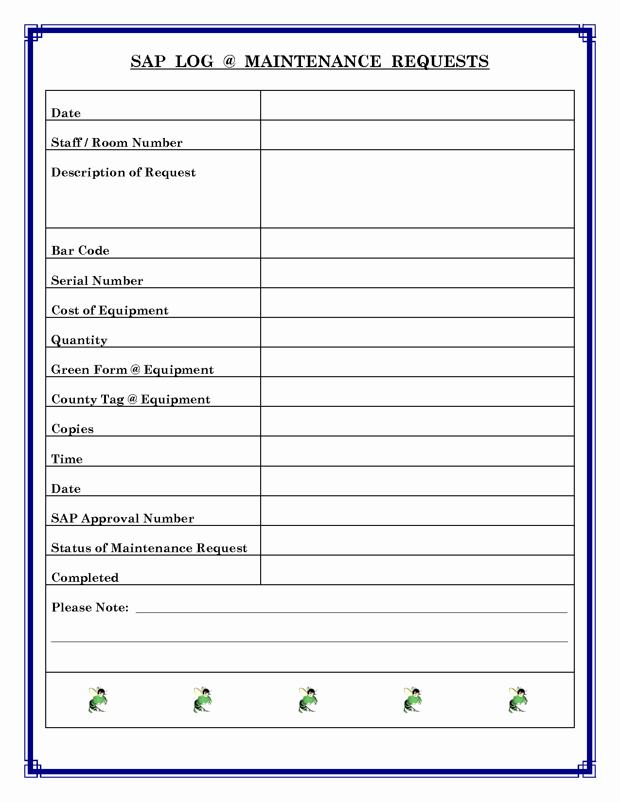Equipment Maintenance Log Template Excel Awesome 29 Of Maintenance Request Log Template