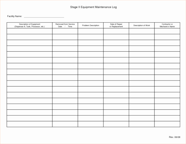 Equipment Maintenance Log Template Excel Beautiful Equipment Maintenance Tracking Spreadsheet Spreadsheet