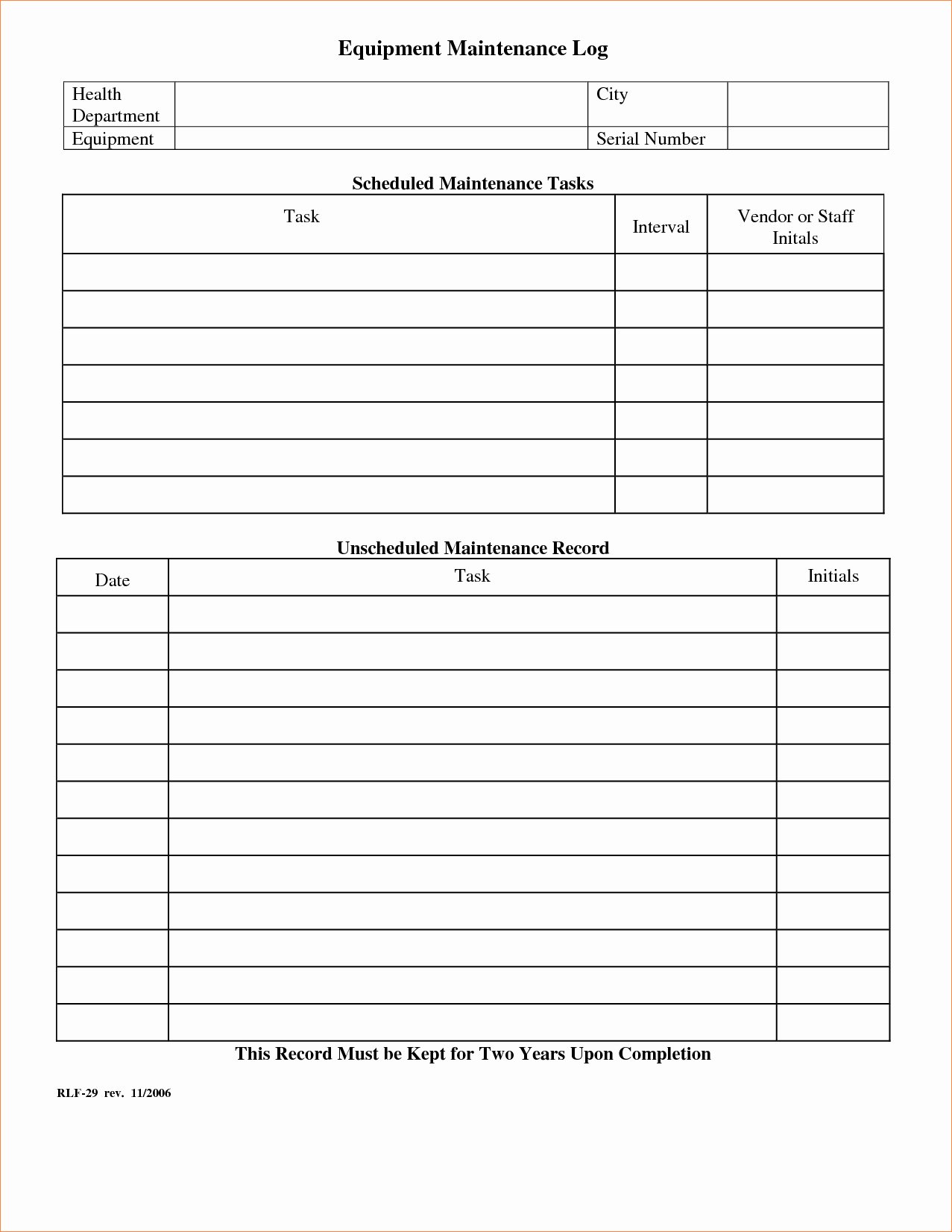 Equipment Maintenance Log Template Excel Luxury Equipment Maintenance Tracking Spreadsheet Spreadsheet