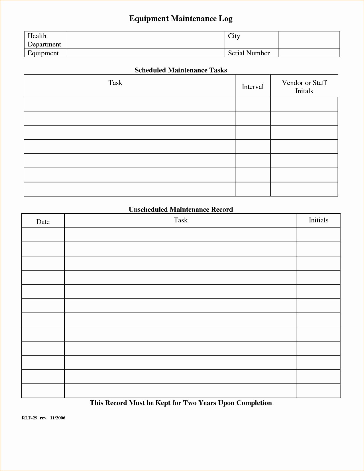 Equipment Maintenance Log Template Excel Luxury Equipment Maintenance Tracking Spreadsheet Spreadsheet