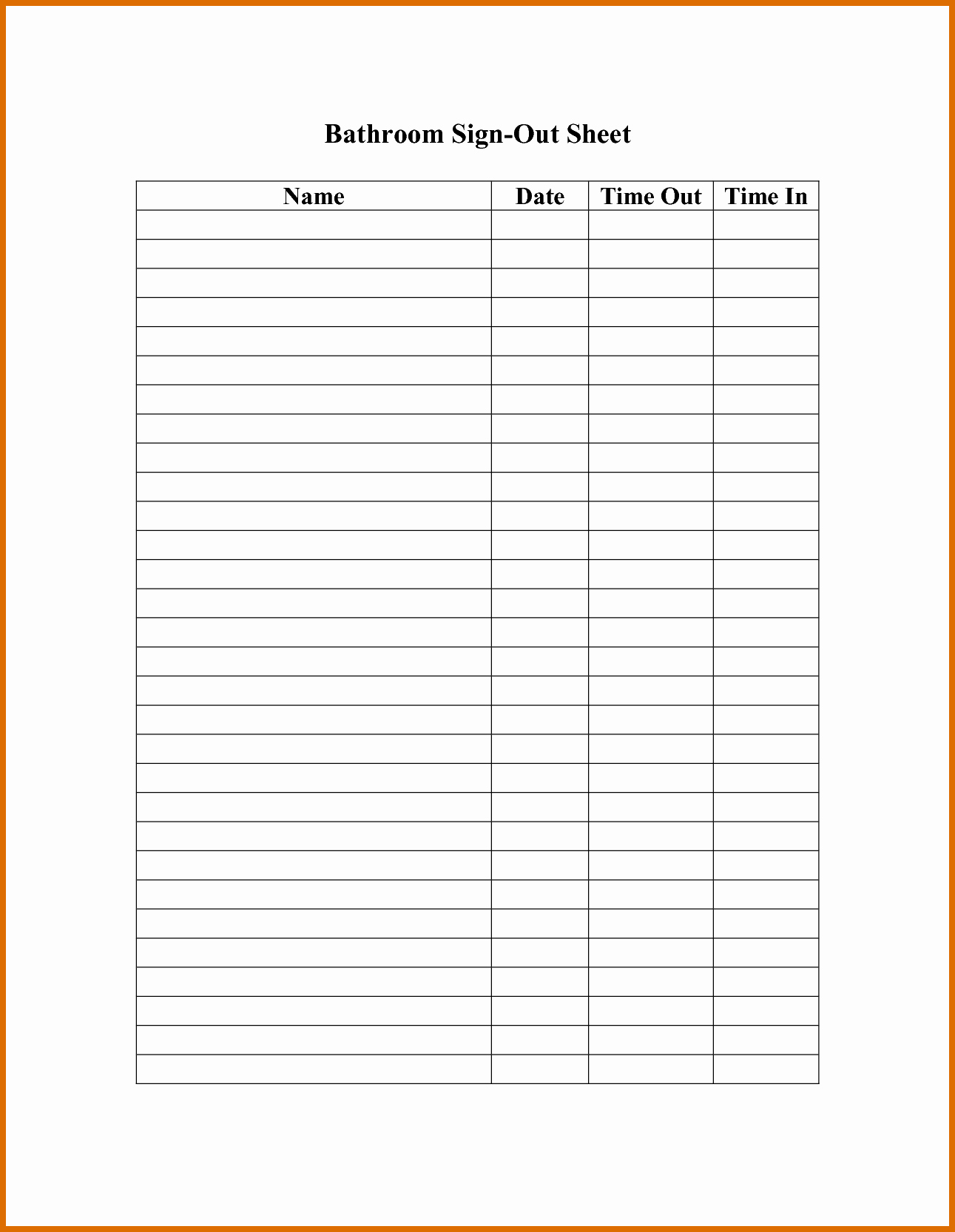 Equipment Sign Out Sheet Template Inspirational 9 10 Sign Out Sheet Template