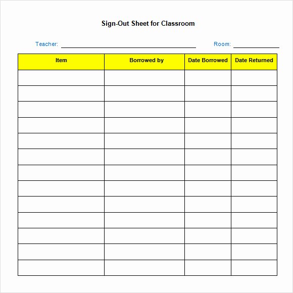 Equipment Sign Out Sheet Template Lovely 13 Sign Out Sheet Templates Pdf Word Excel
