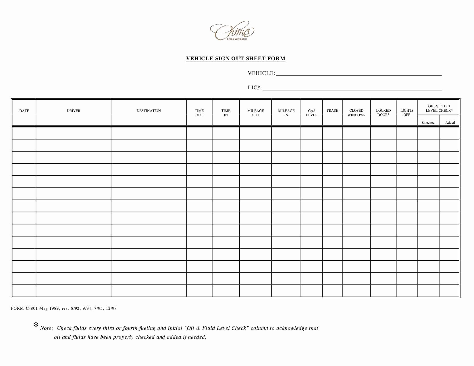 Equipment Sign Out Sheet Template Luxury 11 12 Sign Out Sheet for Classroom