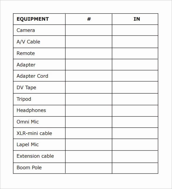 Equipment Sign Out Sheet Template Unique Sample Equipment Sign Out Sheet 14 Documents In Pdf