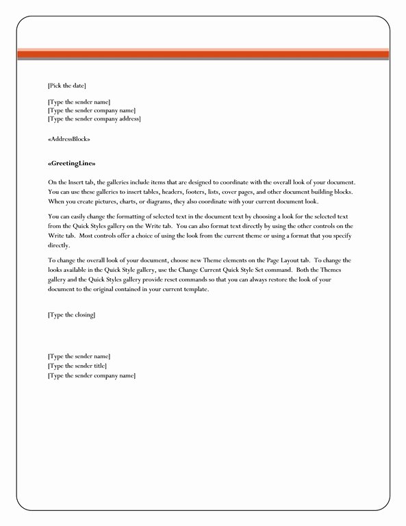 Equity Letter Template Luxury Personal Letter format Microsoft Word
