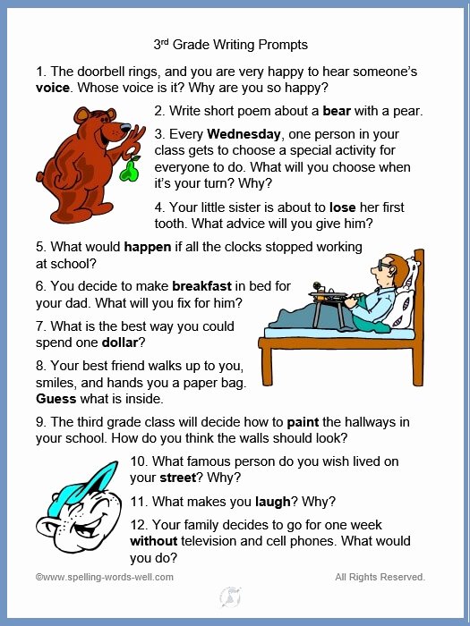 Esl Writing Prompts with Pictures Lovely 3rd Grade Writing Prompts for Fun Language Practice