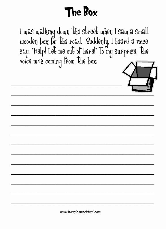 Esl Writing Prompts with Pictures Unique Esl Creative Writing Worksheets Writing