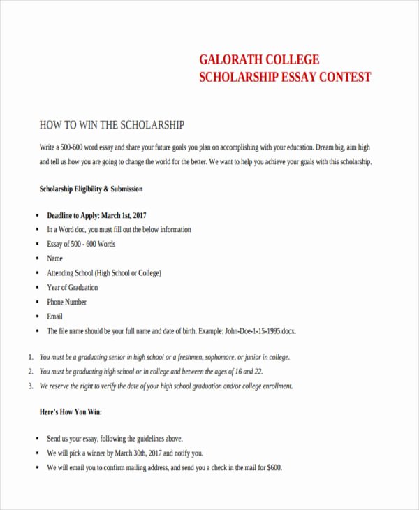 Essays for Scholarship Applications Examples Unique 29 Examples Of College Essays