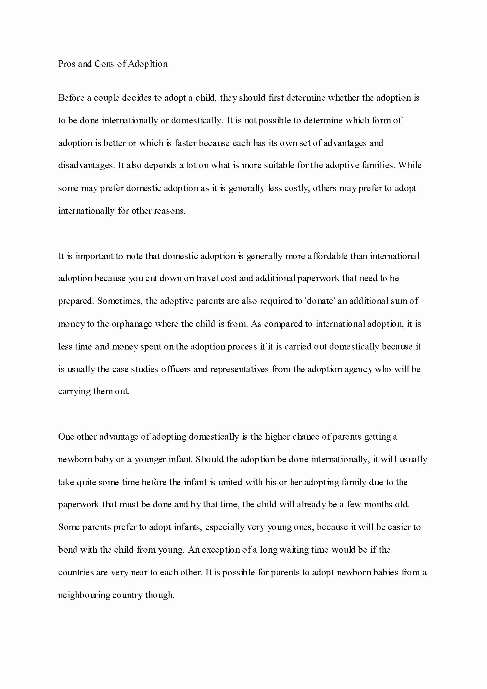 Ethnic Adoption Argumentative Essay New Adoption Essay