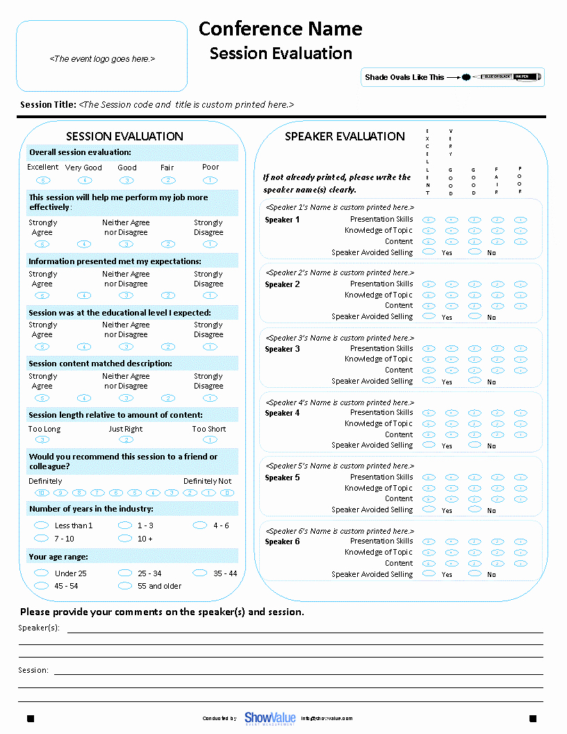 Event Feedback form Template Beautiful Samples Meetings and Conference Evaluations Surveys