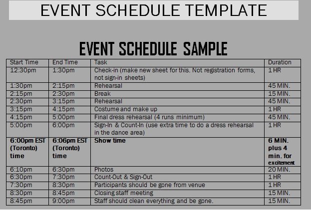 Event Itinerary Template Best Of event Schedule Templates Word Excel Samples