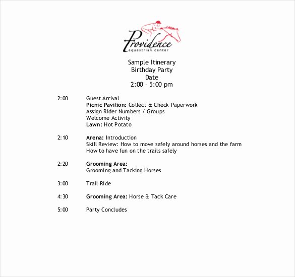 Event Itinerary Template Inspirational Itinerary Template – 15 Free Word Excel Pdf Documents
