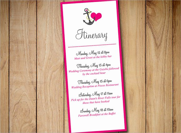 Event Itinerary Template Luxury Sample event Itinerary Template 9 Dcouments Download In