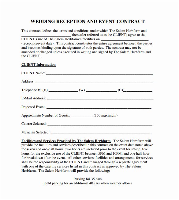 Event Planning Contract Template Free Beautiful event Contract Template 25 Download Documents In Pdf