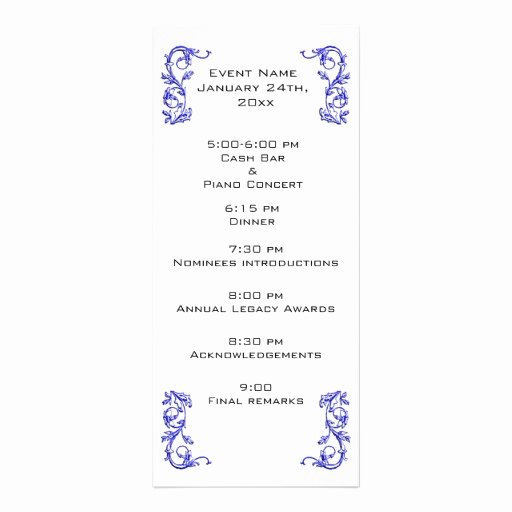 Event Program Template Word New event Program Template