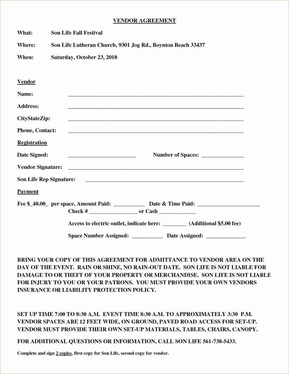 Event Vendor Contract Template Best Of Sample Vendor Contract Letter Examples for Services Simple