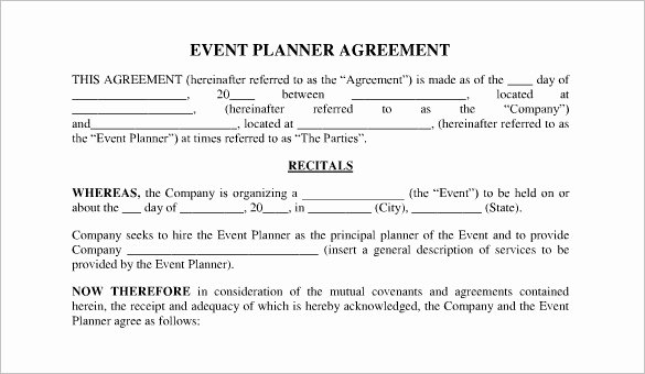 Event Vendor Contract Template Lovely event Contract Template 23 Word Excel Pdf Documents