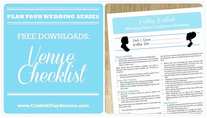 Event Venue Checklist Template Inspirational Free Wedding Printable Archives