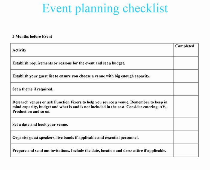 Event Venue Checklist Template Luxury event Planning Checklist