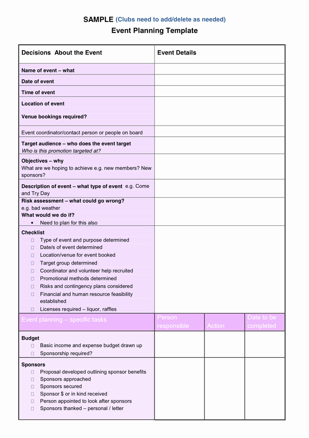 Event Venue Checklist Template Unique event Planning Template In Word and Pdf formats