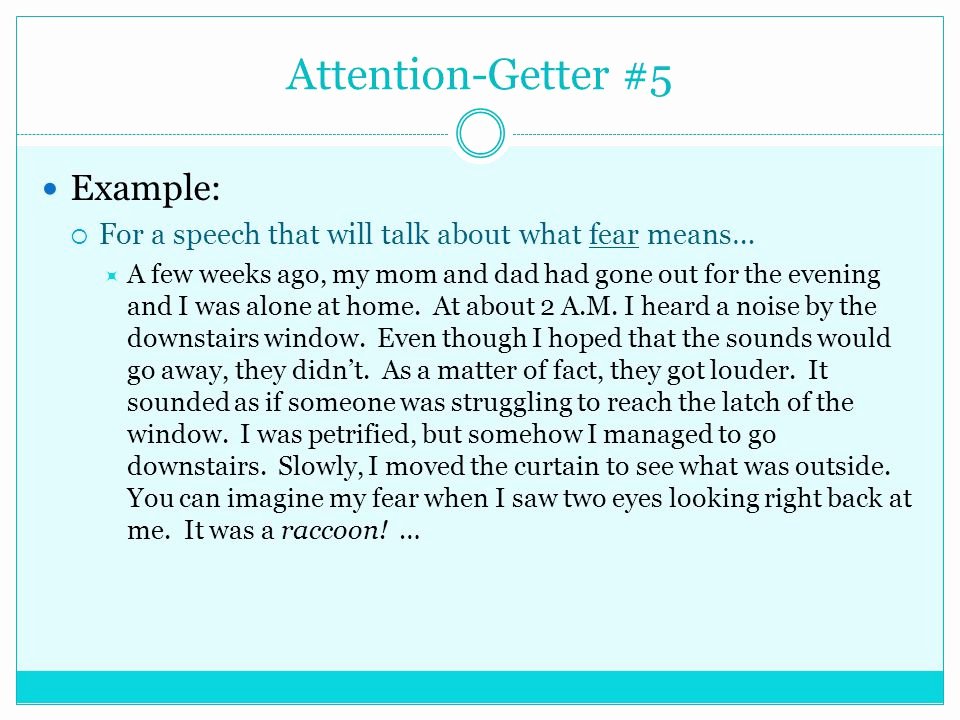 Example Of attention Getter Unique Parts Of A Speech the Introduction Ppt Video Online