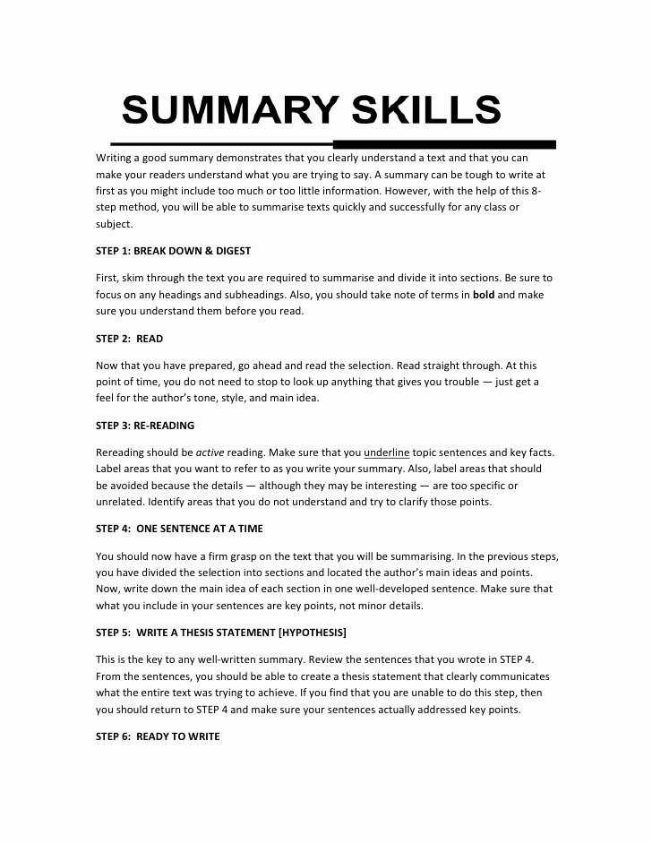 Example Of Book Analysis Best Of Summary Writing Skills