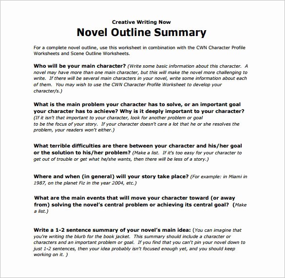 Example Of Book Analysis Unique Novel Outline Summary