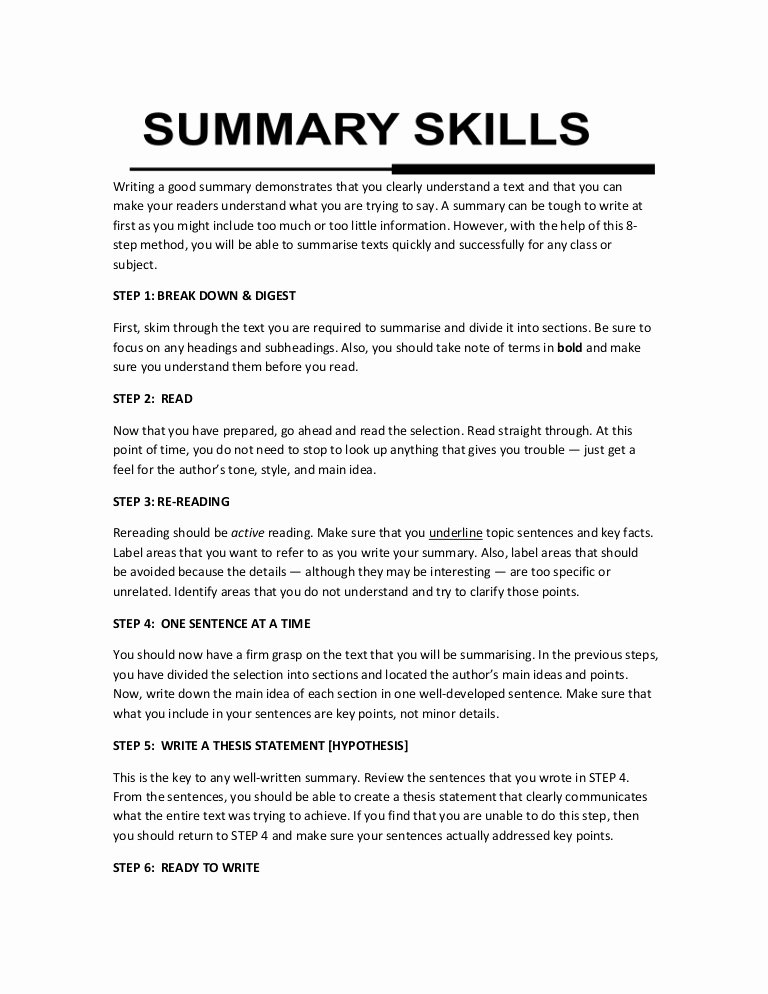 Example Of Book Analysis Unique Summary Writing Skills