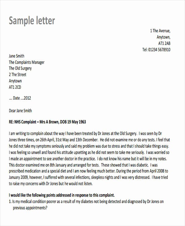 Example Of Grievance Letter Best Of 32 Plaint Letter formats Doc Pdf