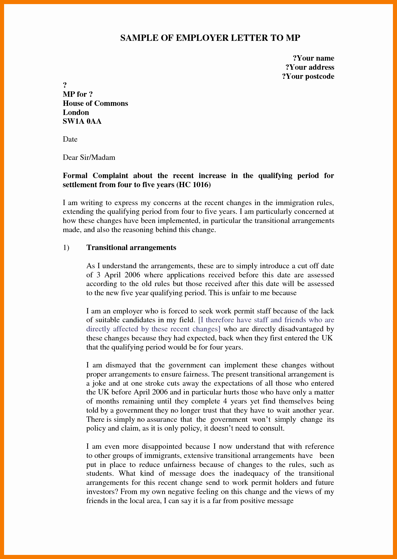 Example Of Grievance Letter New 9 10 Sample Grievance Letter to Employer