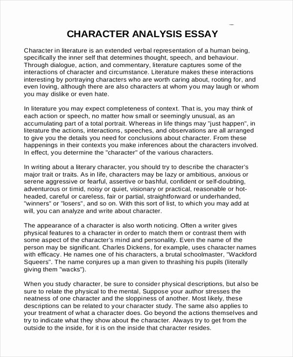 Example Of Personality Profile Essay Elegant 10 Analysis Essay Examples Samples