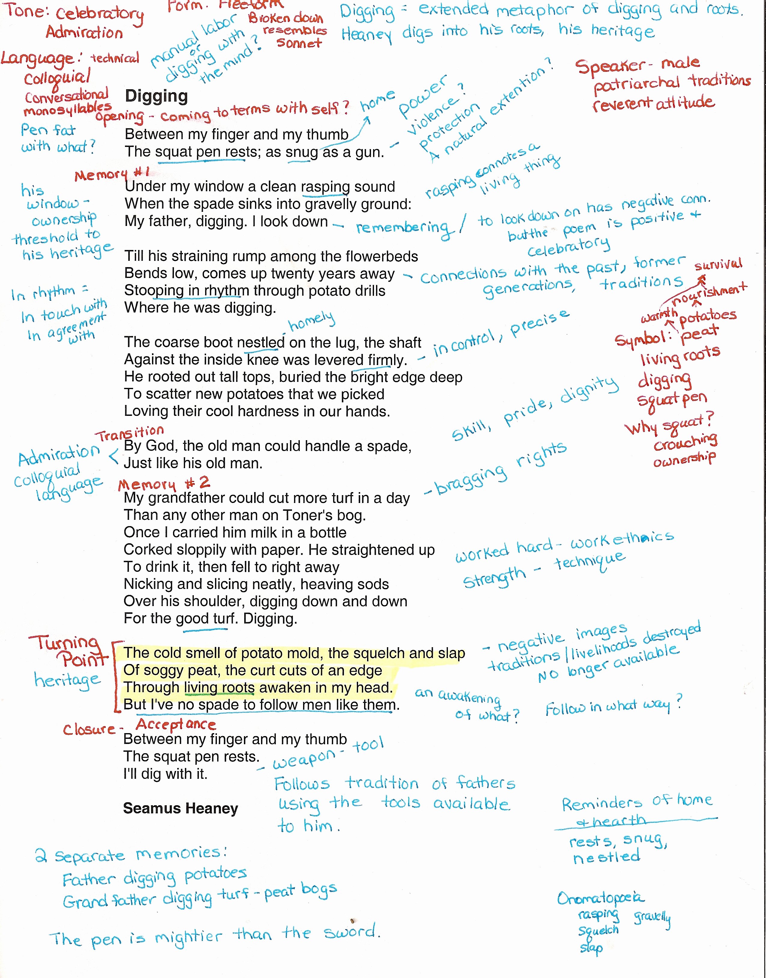 Example Of Poem Analysis New Annotating and Explicating Poetry – Notes From the Field