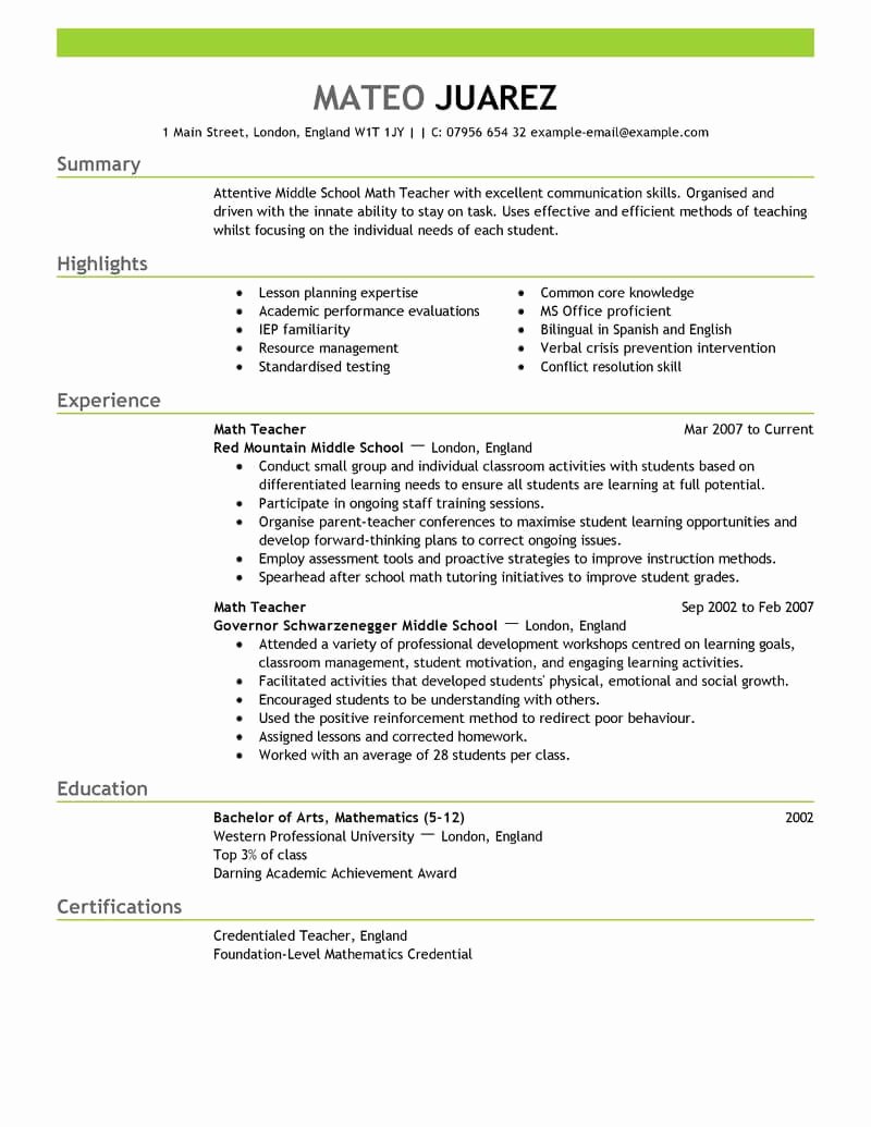 Examples Of Excellent Resumes Lovely 12 Amazing Education Resume Examples