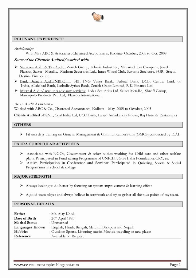 Examples Of Excellent Resumes Lovely Excellent Work Experience Professional Chartered
