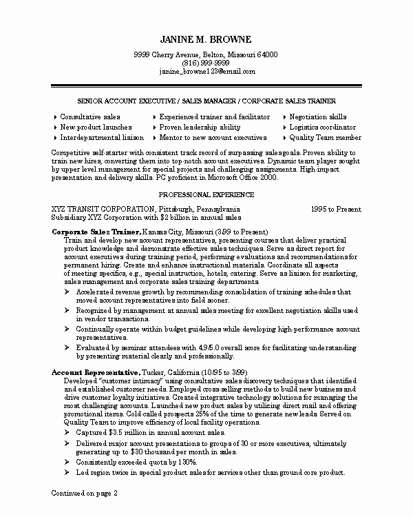 Examples Of Excellent Resumes Luxury Excellent Resume Example