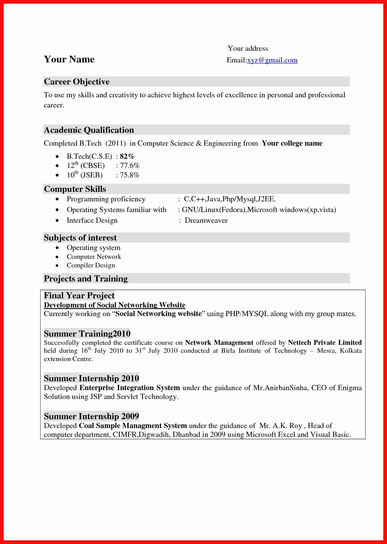 Examples Of Excellent Resumes Luxury Excellent Resume Example