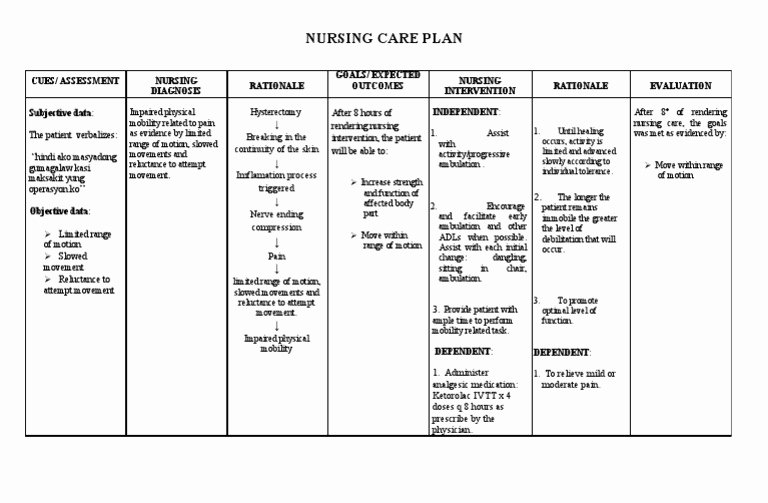 Examples Of Nursing Care Plans for Constipation Inspirational Impaired Physical Mobility