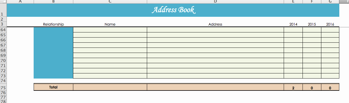 Excel Address Book Template Beautiful Laura S Plans Easy Excel Address Book Template