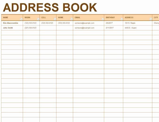 Excel Address Book Template Best Of Template for Phone Directory In Excel