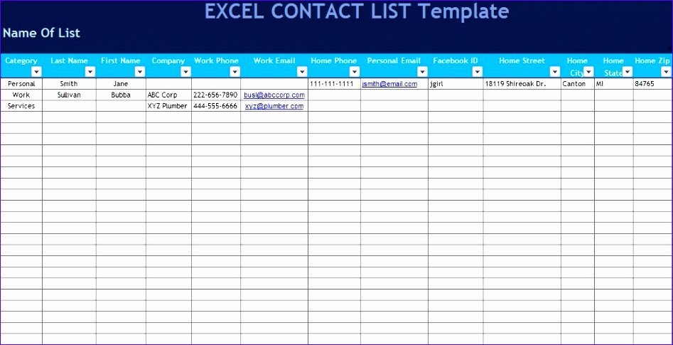 Excel Address Book Template Fresh 10 Excel Address Book Template Exceltemplates