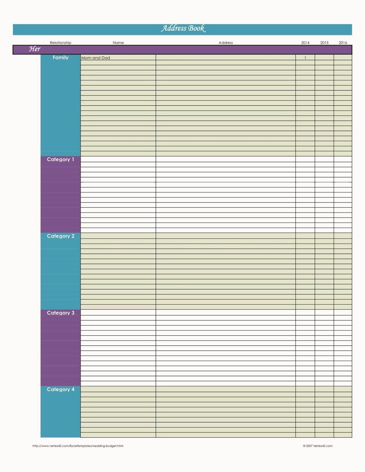 Excel Address Book Template Inspirational Laura S Plans Easy Excel Address Book Template