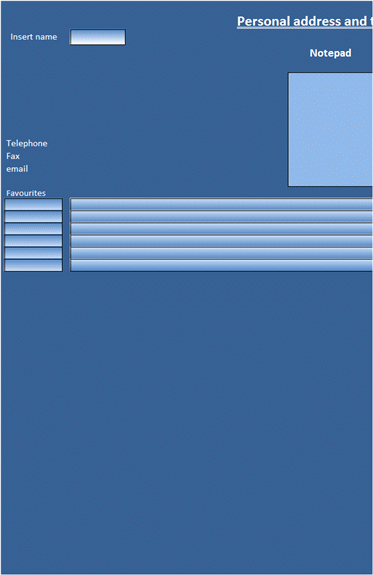 Excel Address Book Template Unique Excel Address Book Template Address and Phone Books