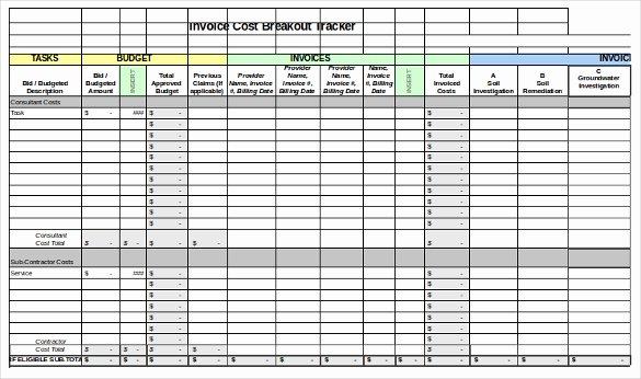 Excel Bill Tracker Lovely 8 Invoice Tracking Templates – Free Sample Example