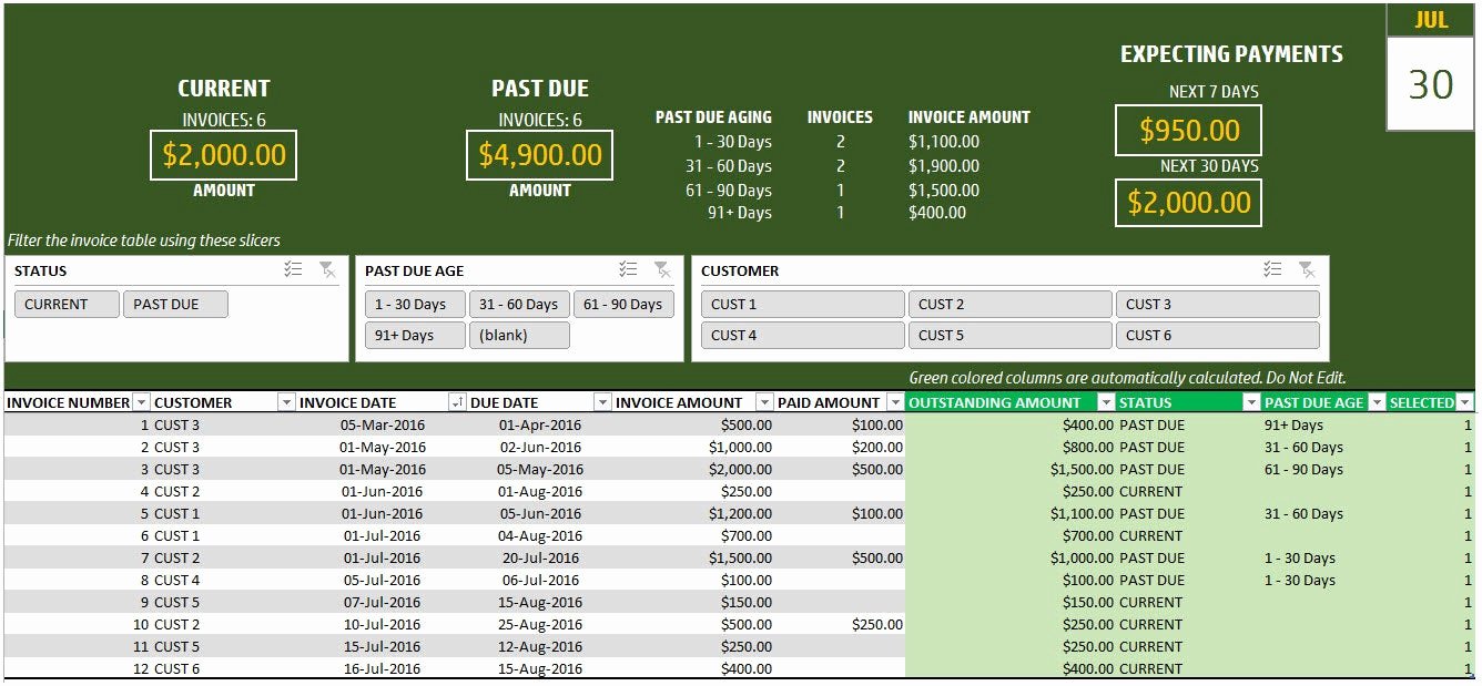 Excel Bill Tracker New Sales Invoice Tracker Excel Template