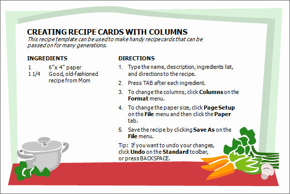 Excel Recipe Template Elegant Creative Professional Cooking Recipe Card Template